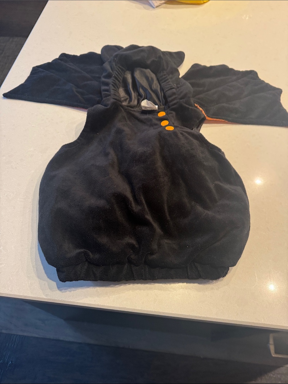 Target Black bat costume with wings, hood, super cute.